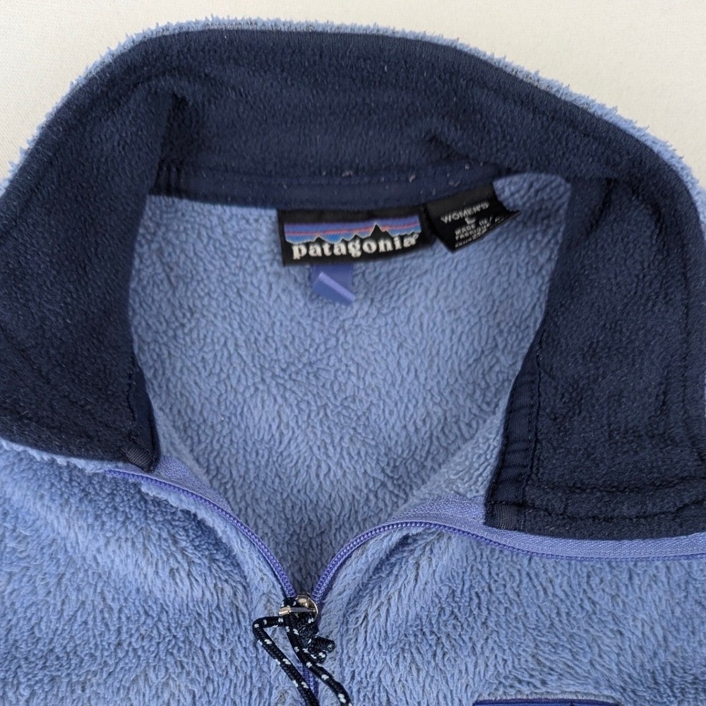 Patagonia Los Gatos Fleece Vest Womens Large Blue Full Zip High Pile Periwinkle - Picture 5 of 12